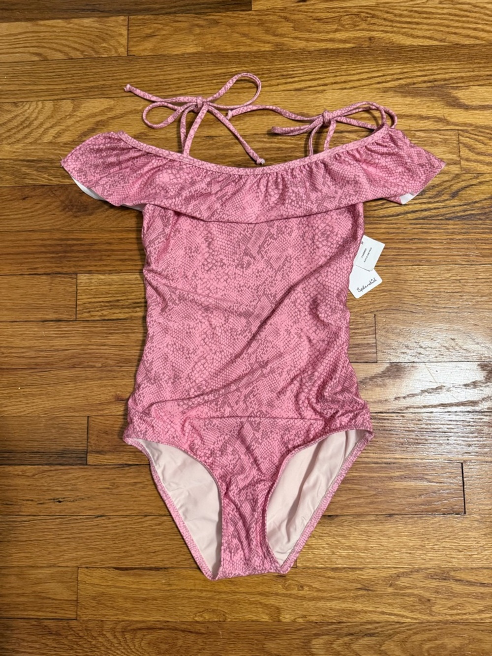 *Brand New Splendid Pink Off-Shoulder One-Piece Swimwear - Size 10